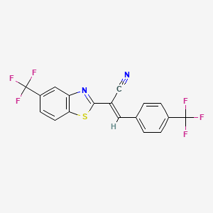 2-[5-(trifluoromethyl)-1,3-benzothiazol-2-yl]-3-[4-(trifluoromethyl)phenyl]acrylonitrile