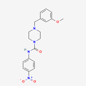 molecular formula C19H22N4O4 B4131373 4-(3-methoxybenzyl)-N-(4-nitrophenyl)-1-piperazinecarboxamide 