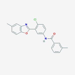 molecular formula C22H17ClN2O2 B413138 N-[4-chloro-3-(5-methyl-1,3-benzoxazol-2-yl)phenyl]-3-methylbenzamide 