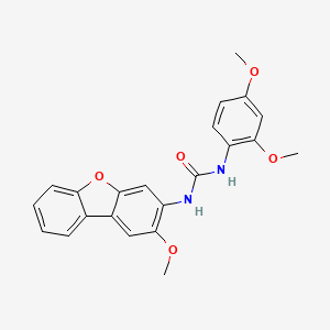 molecular formula C22H20N2O5 B4131381 N-(2,4-dimethoxyphenyl)-N'-(2-methoxydibenzo[b,d]furan-3-yl)urea 
