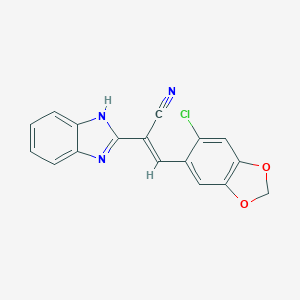 2-(1H-benzimidazol-2-yl)-3-(6-chloro-1,3-benzodioxol-5-yl)acrylonitrile
