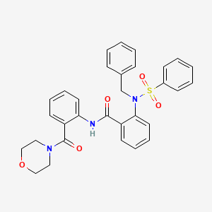 molecular formula C31H29N3O5S B4131397 2-[benzyl(phenylsulfonyl)amino]-N-[2-(4-morpholinylcarbonyl)phenyl]benzamide 