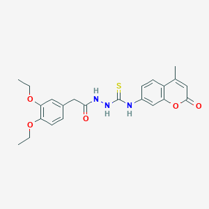 2-[(3,4-diethoxyphenyl)acetyl]-N-(4-methyl-2-oxo-2H-chromen-7-yl)hydrazinecarbothioamide