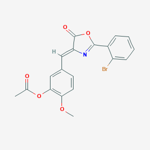 5-[(2-(2-bromophenyl)-5-oxo-1,3-oxazol-4(5H)-ylidene)methyl]-2-methoxyphenyl acetate