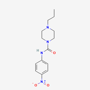 molecular formula C14H20N4O3 B4131421 N-(4-nitrophenyl)-4-propyl-1-piperazinecarboxamide 