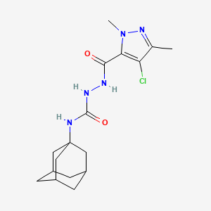 molecular formula C17H24ClN5O2 B4131428 N-1-adamantyl-2-[(4-chloro-1,3-dimethyl-1H-pyrazol-5-yl)carbonyl]hydrazinecarboxamide 