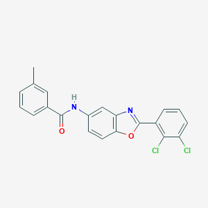 molecular formula C21H14Cl2N2O2 B413143 N-[2-(2,3-dichlorophenyl)-1,3-benzoxazol-5-yl]-3-methylbenzamide 