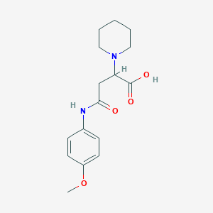 4-[(4-methoxyphenyl)amino]-4-oxo-2-(1-piperidinyl)butanoic acid