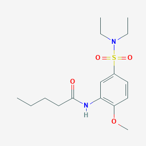 molecular formula C16H26N2O4S B4131449 N-{5-[(diethylamino)sulfonyl]-2-methoxyphenyl}pentanamide 
