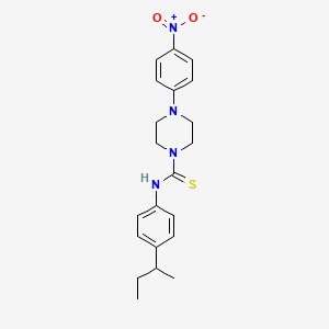 molecular formula C21H26N4O2S B4131451 N-(4-sec-butylphenyl)-4-(4-nitrophenyl)-1-piperazinecarbothioamide 