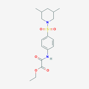 molecular formula C17H24N2O5S B4131460 ethyl ({4-[(3,5-dimethyl-1-piperidinyl)sulfonyl]phenyl}amino)(oxo)acetate 