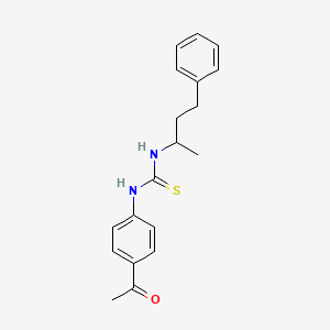 molecular formula C19H22N2OS B4131466 N-(4-acetylphenyl)-N'-(1-methyl-3-phenylpropyl)thiourea 