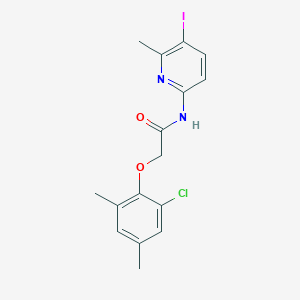 2-(2-chloro-4,6-dimethylphenoxy)-N-(5-iodo-6-methyl-2-pyridinyl)acetamide