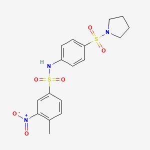 4-methyl-3-nitro-N-[4-(1-pyrrolidinylsulfonyl)phenyl]benzenesulfonamide