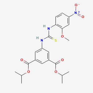 molecular formula C22H25N3O7S B4131543 diisopropyl 5-({[(2-methoxy-4-nitrophenyl)amino]carbonothioyl}amino)isophthalate 