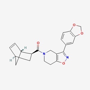 molecular formula C21H20N2O4 B4131594 3-(1,3-benzodioxol-5-yl)-5-[(1R*,2S*,4R*)-bicyclo[2.2.1]hept-5-en-2-ylcarbonyl]-4,5,6,7-tetrahydroisoxazolo[4,5-c]pyridine 