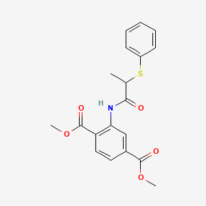 dimethyl 2-{[2-(phenylthio)propanoyl]amino}terephthalate