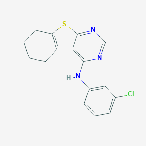 molecular formula C16H14ClN3S B413161 N-(3-chlorophenyl)-5,6,7,8-tetrahydro[1]benzothieno[2,3-d]pyrimidin-4-amine CAS No. 313952-60-2