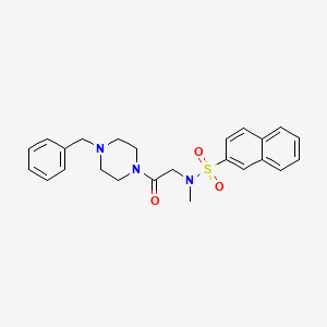 N-[2-(4-benzyl-1-piperazinyl)-2-oxoethyl]-N-methyl-2-naphthalenesulfonamide