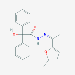 2-hydroxy-N-[(Z)-1-(5-methylfuran-2-yl)ethylideneamino]-2,2-diphenylacetamide