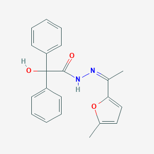 molecular formula C21H20N2O3 B413163 2-hydroxy-N'-[1-(5-methyl-2-furyl)ethylidene]-2,2-diphenylacetohydrazide 