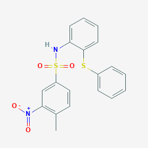 molecular formula C19H16N2O4S2 B4131637 4-methyl-3-nitro-N-[2-(phenylthio)phenyl]benzenesulfonamide 