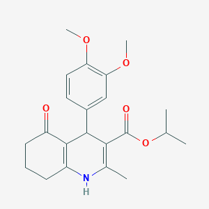 molecular formula C22H27NO5 B413164 Propan-2-yl 4-(3,4-dimethoxyphenyl)-2-methyl-5-oxo-1,4,5,6,7,8-hexahydroquinoline-3-carboxylate 