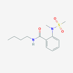molecular formula C13H20N2O3S B4131646 N-butyl-2-[methyl(methylsulfonyl)amino]benzamide 