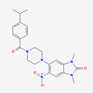 5-[4-(4-isopropylbenzoyl)-1-piperazinyl]-1,3-dimethyl-6-nitro-1,3-dihydro-2H-benzimidazol-2-one