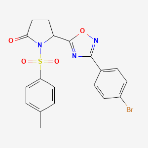 molecular formula C19H16BrN3O4S B4131686 5-[3-(4-bromophenyl)-1,2,4-oxadiazol-5-yl]-1-[(4-methylphenyl)sulfonyl]-2-pyrrolidinone 