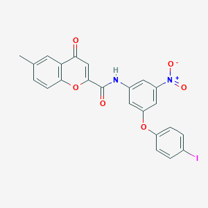 N-[3-nitro-5-(4-iodophenoxy)phenyl]-6-methyl-4-oxo-4H-chromene-2-carboxamide