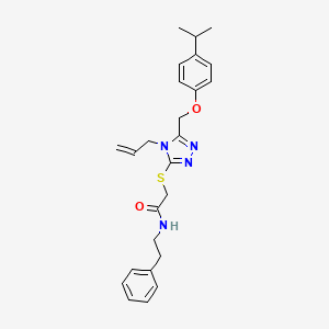 2-({4-allyl-5-[(4-isopropylphenoxy)methyl]-4H-1,2,4-triazol-3-yl}thio)-N-(2-phenylethyl)acetamide