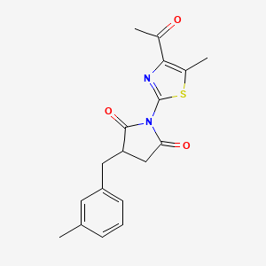 1-(4-acetyl-5-methyl-1,3-thiazol-2-yl)-3-(3-methylbenzyl)-2,5-pyrrolidinedione