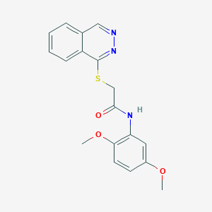 molecular formula C18H17N3O3S B4131707 N-(2,5-dimethoxyphenyl)-2-(1-phthalazinylthio)acetamide 