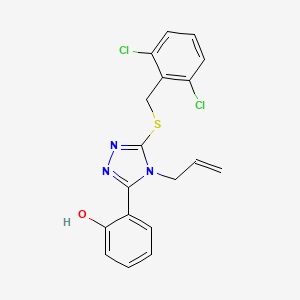molecular formula C18H15Cl2N3OS B4131723 2-{4-allyl-5-[(2,6-dichlorobenzyl)thio]-4H-1,2,4-triazol-3-yl}phenol 