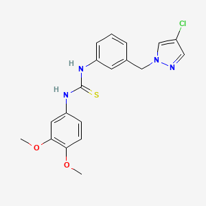 N-{3-[(4-chloro-1H-pyrazol-1-yl)methyl]phenyl}-N'-(3,4-dimethoxyphenyl)thiourea