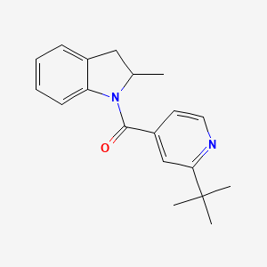 molecular formula C19H22N2O B4131756 1-(2-tert-butylisonicotinoyl)-2-methylindoline 