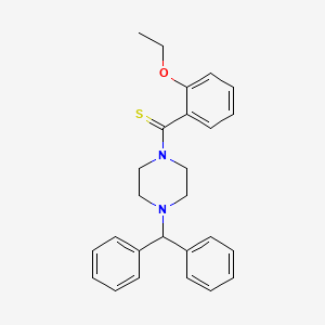 molecular formula C26H28N2OS B4131784 1-(diphenylmethyl)-4-[(2-ethoxyphenyl)carbonothioyl]piperazine 