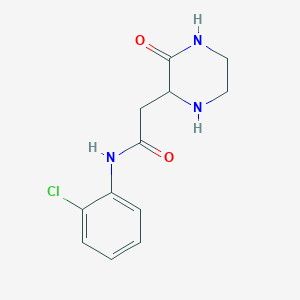 molecular formula C12H14ClN3O2 B4131800 N-(2-chlorophenyl)-2-(3-oxo-2-piperazinyl)acetamide 