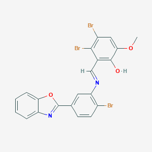 2-({[5-(1,3-Benzoxazol-2-yl)-2-bromophenyl]imino}methyl)-3,4-dibromo-6-methoxyphenol