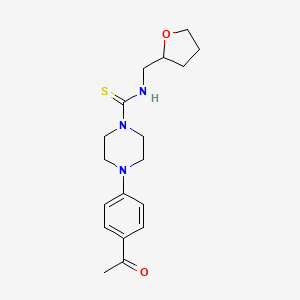 molecular formula C18H25N3O2S B4131836 4-(4-acetylphenyl)-N-(tetrahydro-2-furanylmethyl)-1-piperazinecarbothioamide 