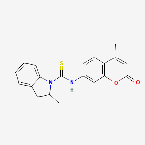 2-methyl-N-(4-methyl-2-oxo-2H-chromen-7-yl)-1-indolinecarbothioamide