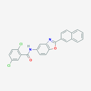 molecular formula C24H14Cl2N2O2 B413187 2,5-Dichloro-N-(2-naphthalen-2-yl-benzooxazol-5-yl)-benzamide 