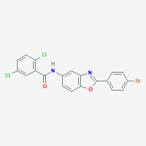 molecular formula C20H11BrCl2N2O2 B413188 N-[2-(4-bromophenyl)-1,3-benzoxazol-5-yl]-2,5-dichlorobenzamide 