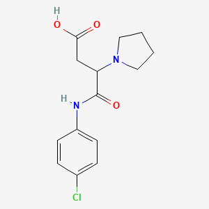 molecular formula C14H17ClN2O3 B4131881 4-[(4-chlorophenyl)amino]-4-oxo-3-(1-pyrrolidinyl)butanoic acid 
