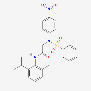 molecular formula C24H25N3O5S B4131887 N~1~-(2-isopropyl-6-methylphenyl)-N~2~-(4-nitrophenyl)-N~2~-(phenylsulfonyl)glycinamide 