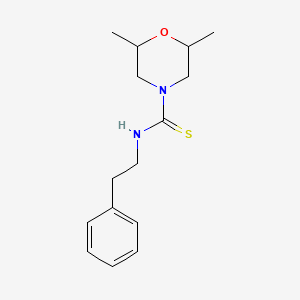 molecular formula C15H22N2OS B4131893 2,6-dimethyl-N-(2-phenylethyl)-4-morpholinecarbothioamide 