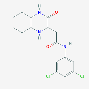 molecular formula C16H19Cl2N3O2 B4131903 N-(3,5-dichlorophenyl)-2-(3-oxodecahydro-2-quinoxalinyl)acetamide 