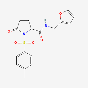 N-(2-furylmethyl)-1-[(4-methylphenyl)sulfonyl]-5-oxoprolinamide