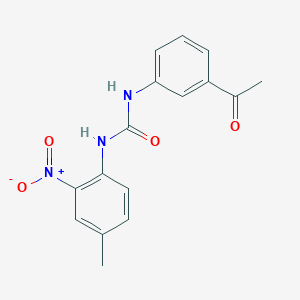 molecular formula C16H15N3O4 B4131939 N-(3-acetylphenyl)-N'-(4-methyl-2-nitrophenyl)urea 